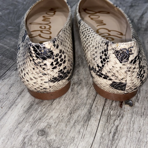 LEATHER SNAKESKIN Ballet Flats “SALLY” Sam Edelman LIKE NEW! - Picture 3 of 6